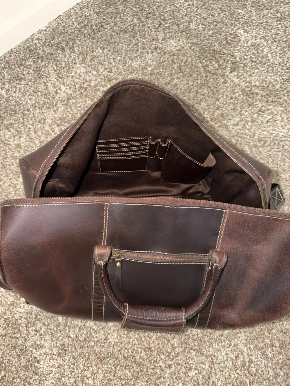 Rustic Town Sasha Carry On Leather Duffel Bag